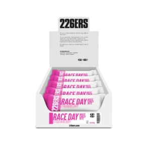 BOX 30 PEZZI - RACE DAY BAR CHOCO BITS - Cioccolato Fragola - Barretta energetica con gocce di cioccolato - 40g